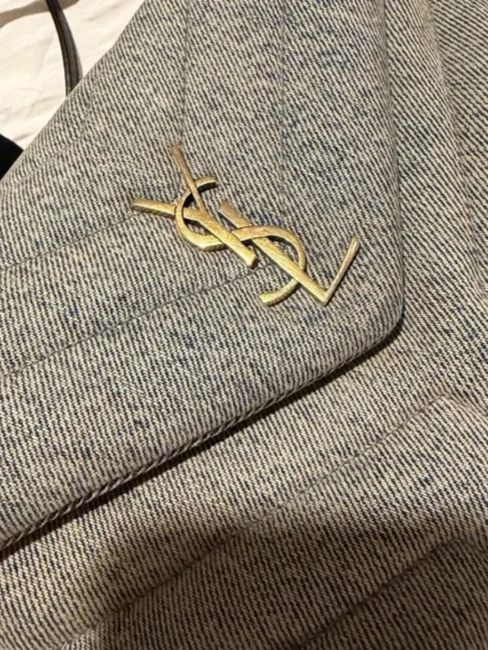 YSL Denim Chevron Bag